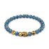 Mini Pixiu Feng Shui Bracelet | WATER Element | Blue Agate x 18k Gold